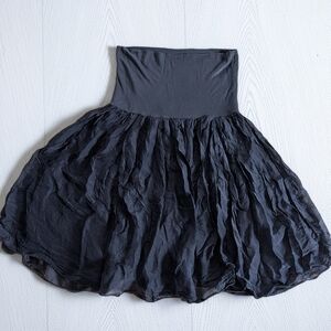 Rare Nina Kendosa Deep Blue Statement Silk Skirt – Architectural & Balletcore